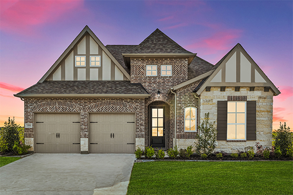 Exterior view of Elevon model home in Lavon TX