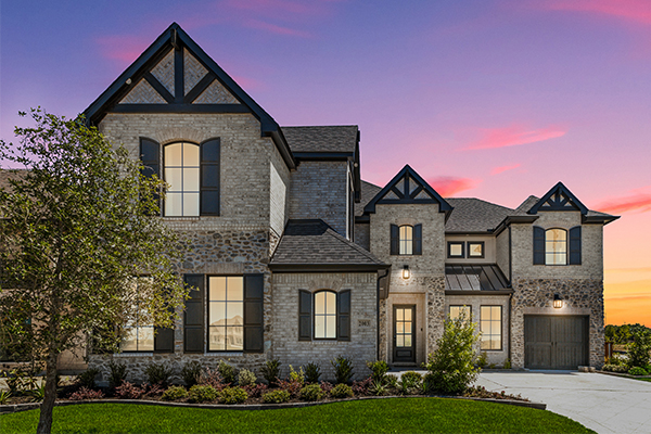 Brennan II model home exterior at Nelson Lake community in Rockwall TX