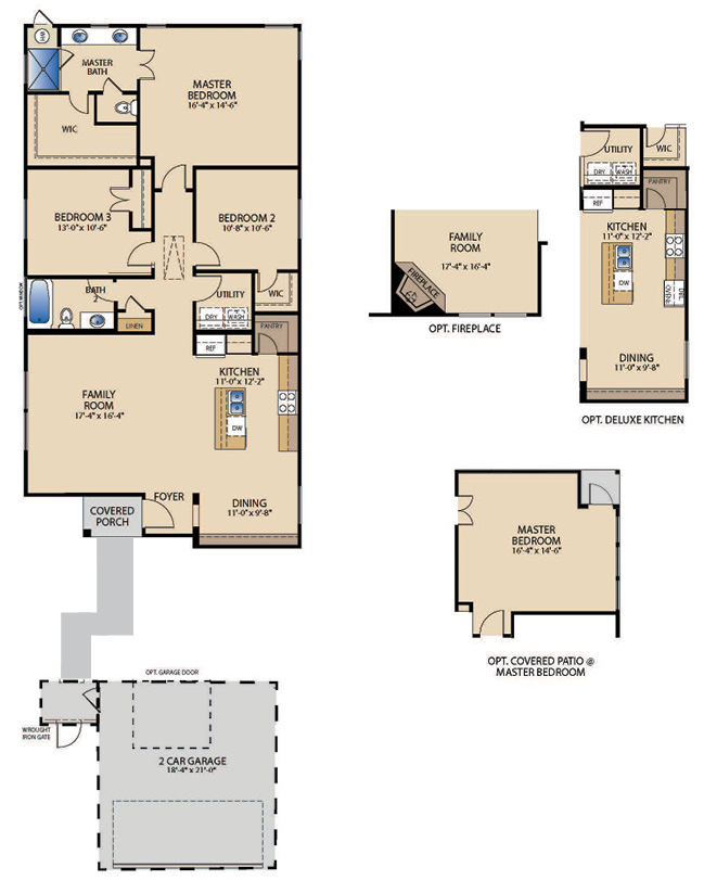 Aston Park Floor Plan | One‑Story 3 Bedroom Home | Pacesetter Homes DFW