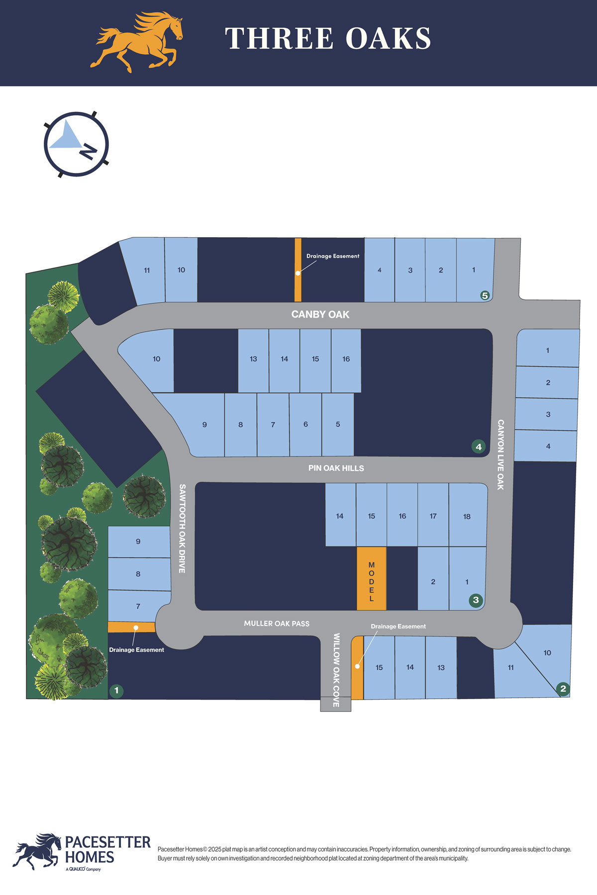 Three-Oaks-Plat-Map
