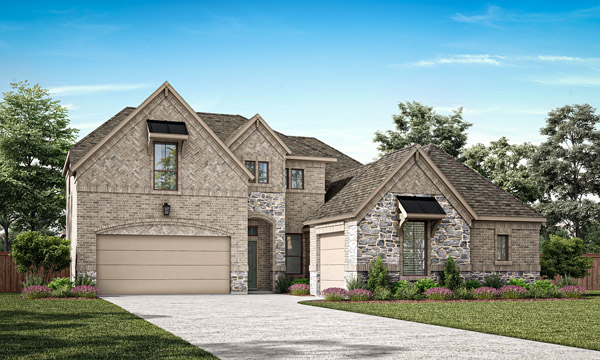 Edgewood Elevation C. Edgewood floor plan by Pacesetter Homes showing first‑ and second‑floor layouts with open kitchen and family room, dining area, private study, covered patio, primary suite with walk‑in closet, walk‑in closets in secondary bedrooms, second‑floor game room, and a 3rd car garage, plus optional deluxe kitchen, extended island, media room, powder room storage, multigenerational suite, and circular stair options.