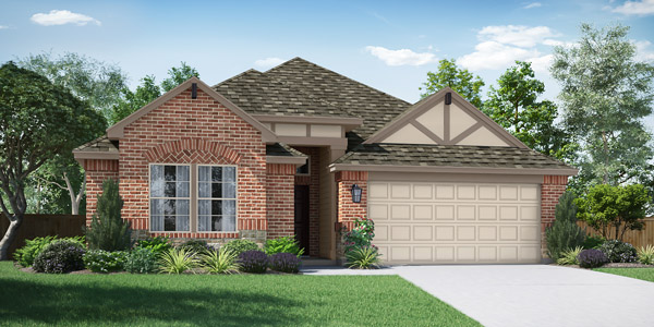 Coppell A Standard. One‑story Coppell floor plan by Pacesetter Homes showing three bedrooms, two bathrooms, open family room, kitchen and dining area, private study, covered patio, primary suite with walk‑in closet, and optional deluxe kitchen, extended covered patio, upgraded primary bath, fireplace, and garage configurations.