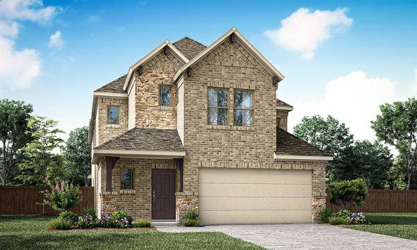 Fairmont Elevation B. Fairmont floor plan by Pacesetter Homes showing first- and second-floor layouts with a first-floor primary bedroom and bath, open family room, kitchen and dining area, study, powder bath, covered patio, two-car garage, and an upstairs game room with secondary bedrooms, plus options for extended covered patio, deluxe kitchen, deluxe primary bath, media room, optional fourth bedroom and bath, optional upstairs study, and optional third-car garage.