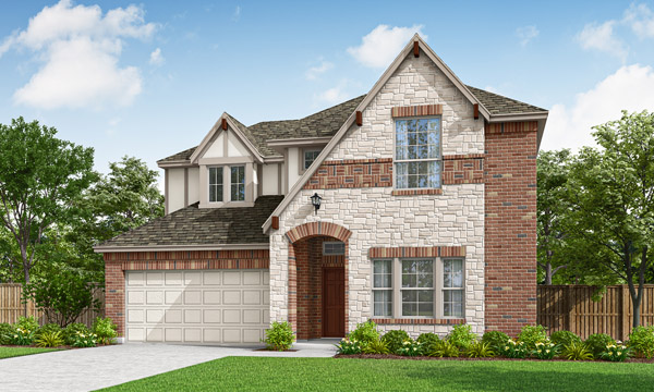 Garland Elevation C Standard. Garland floor plan by Pacesetter Homes showing first- and second-floor layouts with a first-floor primary bedroom and bath, open family room connected to kitchen and breakfast area, dining room, covered patio, powder bath, utility room, and a 3-car garage; second floor includes a game room and Bedrooms 2–4 with bathrooms and walk-in closets; option callouts include an optional fireplace at the family room, optional deluxe kitchen, optional kitchen island, optional primary bath layout, optional Bedroom 5 at the dining area, and an optional bath configuration at Bedroom 4.