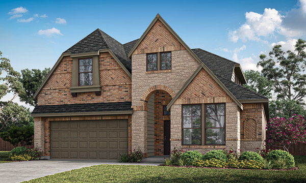 Grapevine II Elevation F. Complete Grapevine II floor plan by Pacesetter Homes showing first‑ and second‑floor layouts with four bedrooms, three bathrooms, open family room connected to kitchen and dining area, covered patio, walk‑in closets throughout, upstairs game room, and multiple optional features including deluxe kitchen layouts, optional fireplace, optional media room, additional bedrooms and bathrooms, extended patio options, and alternate stair configurations.